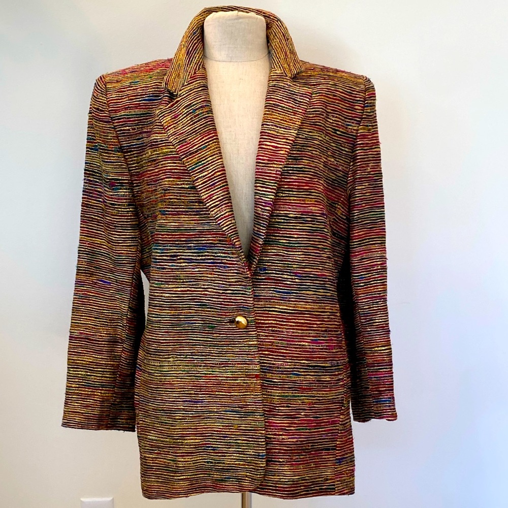 Cione Womens Gold w Several Colors for an Ombre Effect with Bling.  / Size M